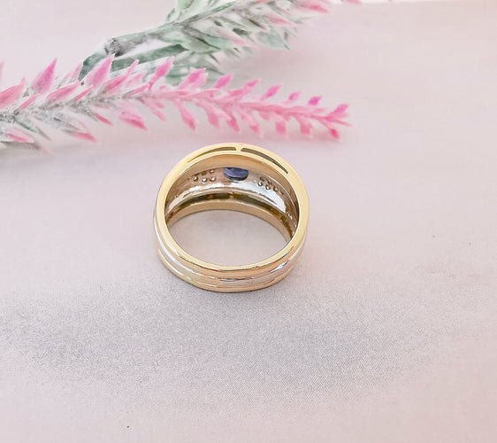 Bague Bague Jonc Saphir Diamants 58 Facettes AB 1076