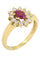 Bague BAGUE MARGUERITE RUBIS ET DIAMANTS 58 Facettes 047611
