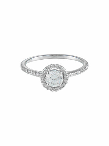 Bague 53 Bague Solitaire Or blanc 58 Facettes