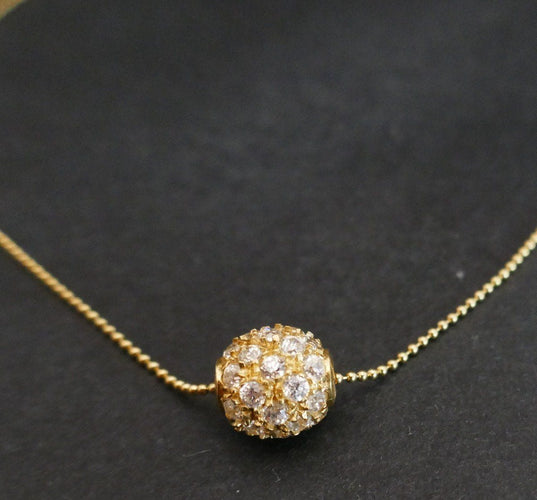 Collier Pendentif et chaîne or jaune Pierres blanches 58 Facettes 848842