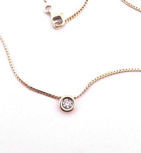 Collier Collier solitaire Or Diamant 58 Facettes