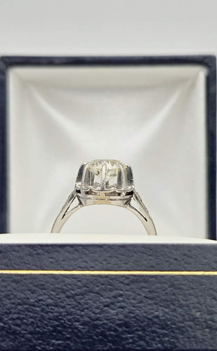Bague 51 Bague solitaire vintage avec diamant 1.3 ct 58 Facettes