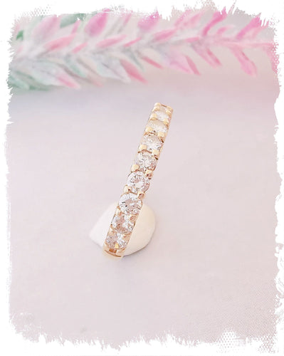 Bague Demi Alliance Diamants 0,45 ct Or Jaune 58 Facettes AA 1486