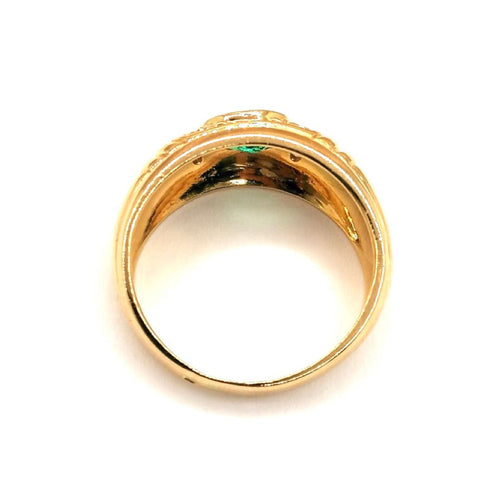 Bague Bague émeraude et diamants 58 Facettes 2525