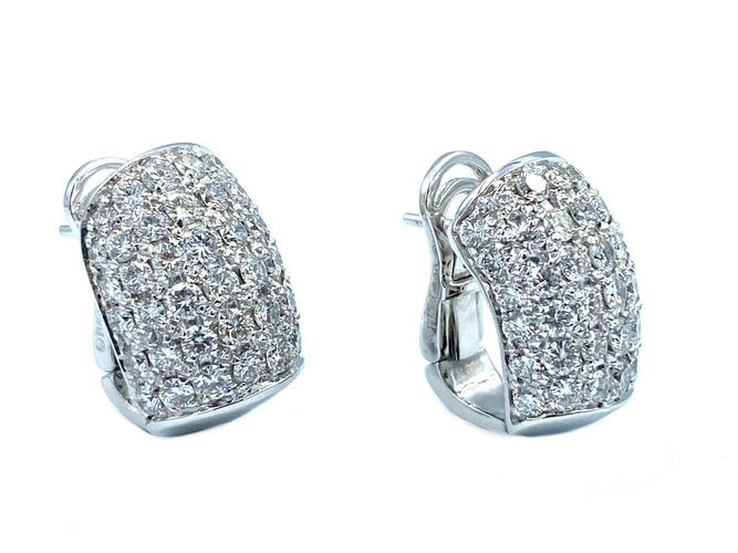 Boucles d'oreilles PIAGET - Boucles d’oreilles or blanc et diamants 58 Facettes