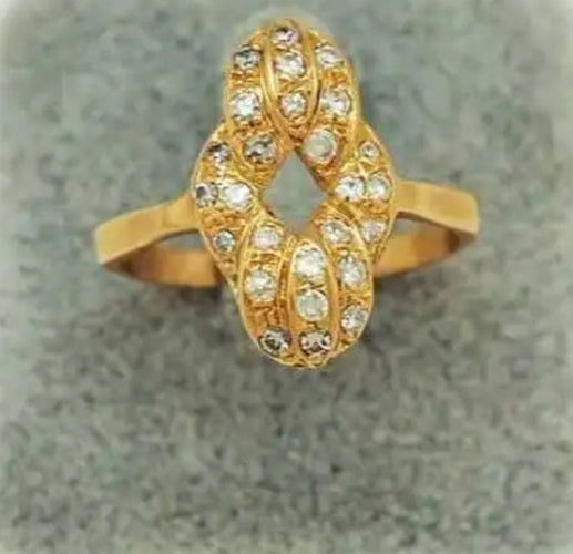 Bague 57 Bague en Or jaune, diamants 58 Facettes