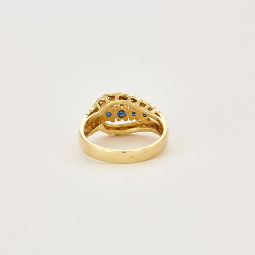Bague 54 Bague Or jaune Saphir Diamants 58 Facettes