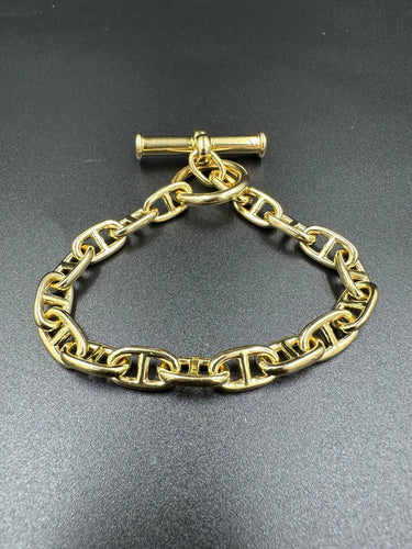 Bracelet HERMÈS - Bracelet Chaîne d’Ancre Vintage Or jaune 58 Facettes