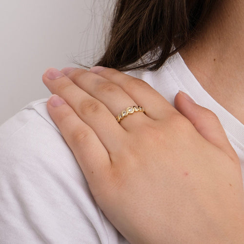 Bague Bague en or jaune & diamants 58 Facettes