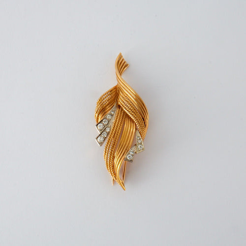 Broche Broche diamants or jaune 58 Facettes