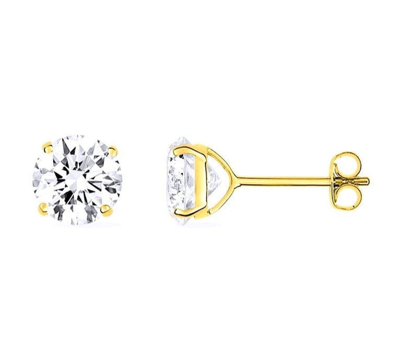 Boucles d'oreilles Boucles d'Oreilles En Or Jaune 18 Ct Avec Diamants 0,32 Ct. 58 Facettes