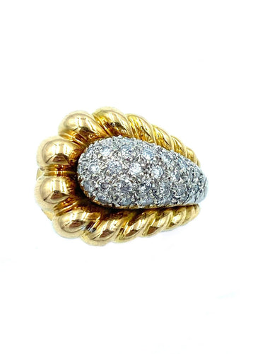Bague Bague 1950 or jaune et diamants 58 Facettes