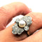 Bague Bague Art Déco diamants et perle fine 58 Facettes 3730