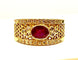 Bague 54 Bague Or jaune Rubis Diamants 58 Facettes AB227