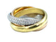 Bague 56 CARTIER. Alliance Trinity Classique 3 ors et diamants 58 Facettes