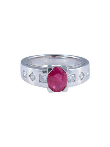 Bague 52 Bague Rubis et Diamants 58 Facettes