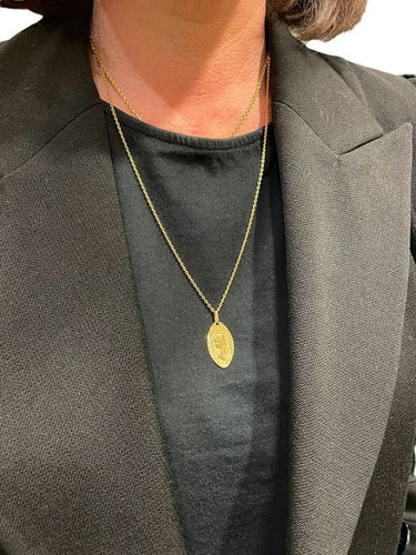 Pendentif MÉDAILLE VIERGE ANCIENNE 58 Facettes 050061