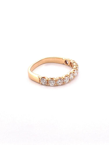 Bague 53 Alliance or jaune et diamants 58 Facettes