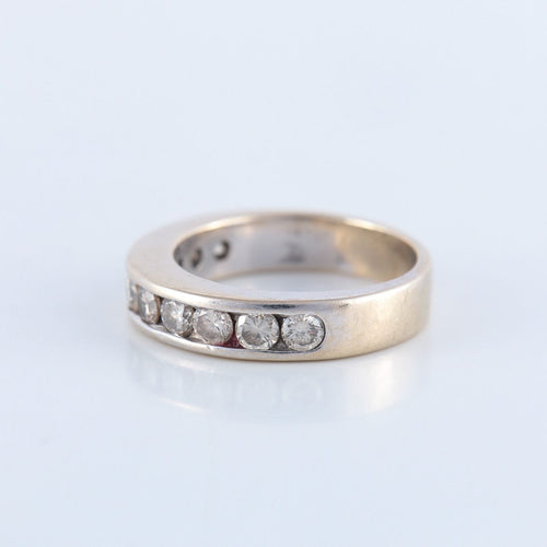 Bague 52 Demi-alliance 10 Diamants 58 Facettes JE109