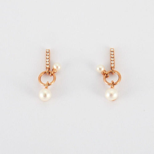 Boucles d'oreilles Boucles d'oreilles en Or rose & diamants 58 Facettes