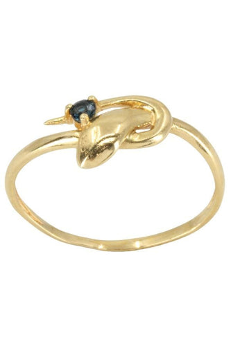 Bague BAGUE SERPENT SPINELLE BLEU 58 Facettes 048241