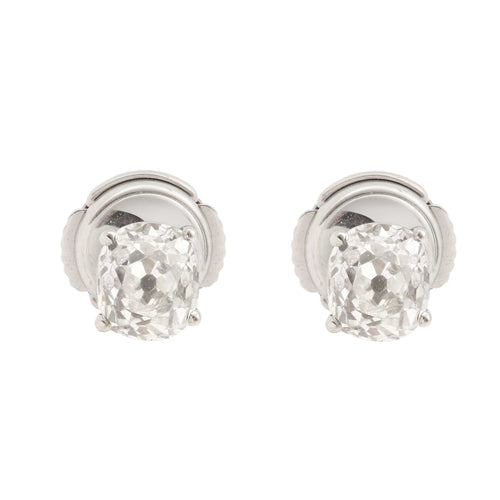 Boucles d'oreilles Boucles d'oreilles diamants Coussin 1 Ct Or Gris 18 cts 58 Facettes BO231