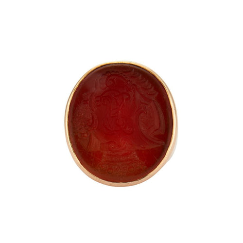 Bague 63 Bague Chevalière Cornaline 58 Facettes 332.25