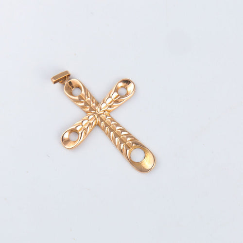 Pendentif Pendentif Croix or jaune 58 Facettes JE49