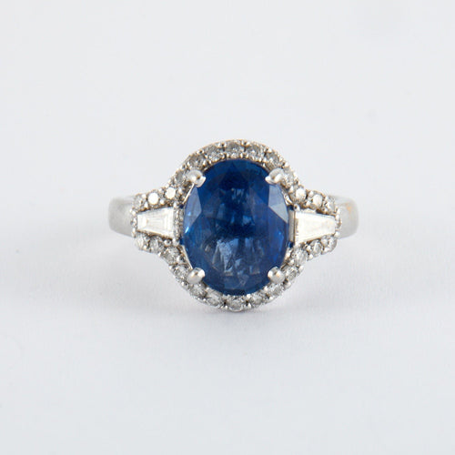 Bague 49 Bague Saphir 3.22ct Diamants 58 Facettes