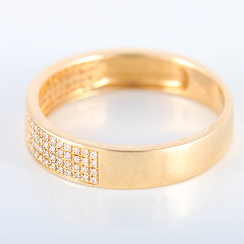 Bague Bague en or jaune et diamants 58 Facettes