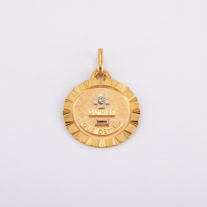 Pendentif Médaille d'amour de la maison Augis 58 Facettes