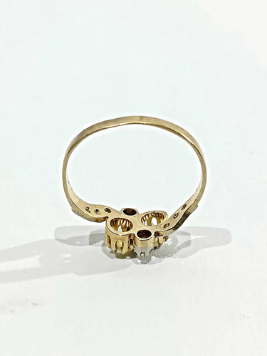 Bague 52.5 Bague Toi Et Moi Or Diamants Et Perles 58 Facettes 2308/1