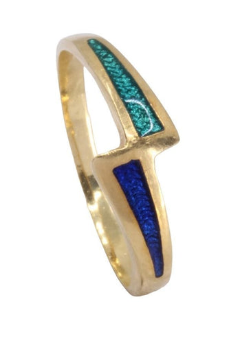 Bague 54 BAGUE MODERNE ÉMAILLÉE 58 Facettes 076011