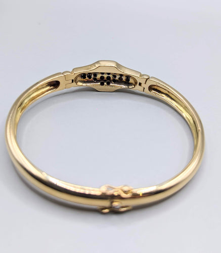 Bracelet Bracelet jonc or jaune et diamants 58 Facettes