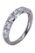 Bague 51 Demi-alliance or blanc diamants 58 Facettes 079291