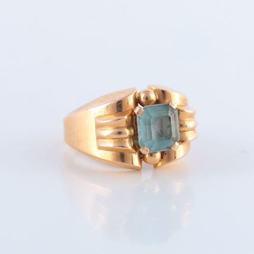 Bague 52 Bague Tank Spinelle de synthèse 58 Facettes JE100