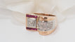 Bague 51 Bague Tank en Or rose, Diamants & Rubis 58 Facettes 32020