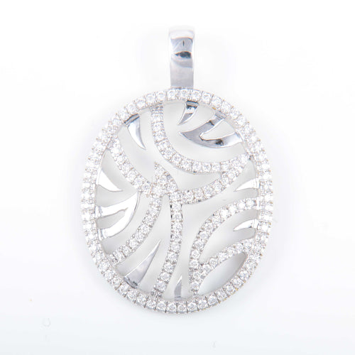 Pendentif Pendentif or blanc et diamants 58 Facettes