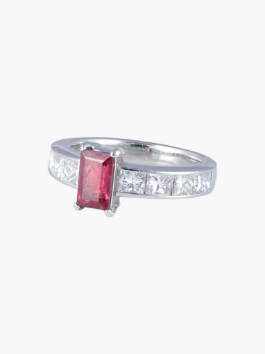 Bague 52 Bague Rubis rectangulaire 58 Facettes 325R140