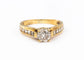 Bague 54 Bague Or 18k sertie d'un diamant Central de  1,10 carat 58 Facettes