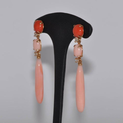 Boucles d'oreilles Boucles d'oreilles Corail Diamants 58 Facettes 380123