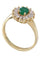 Bague BAGUE MARGUERITE ÉMERAUDE DIAMANTS 58 Facettes 076151