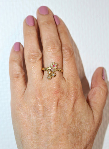 Bague 58 Bague Toi et Moi Napoléon III 58 Facettes 497