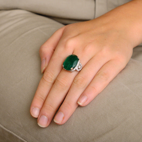 Bague 54 Bague Emeraude Diamants 58 Facettes ALGU23