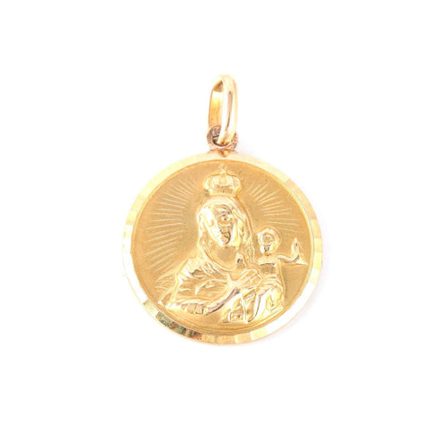 Pendentif Pendentif médaille religieuse deux sens or jaune 58 Facettes 2558
