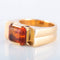 Bague 48 Bague tank Art Déco citrine de Madère 58 Facettes