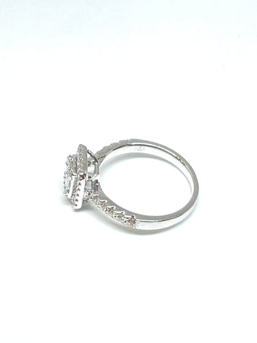 Bague Bague en or blanc, diamants 58 Facettes