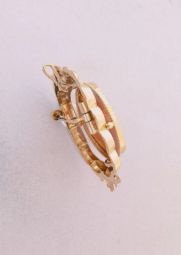 Pendentif Pendentif/Broche Camée sur Agate Or Rose 58 Facettes AA 1463