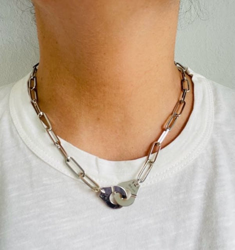 Collier Collier menottes R15,  Dinh Van, en or gris 58 Facettes