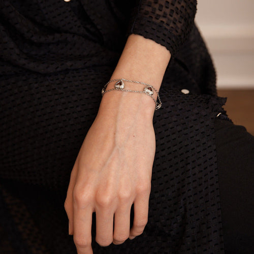 Bracelet Bracelet en Or gris, améthystes 58 Facettes